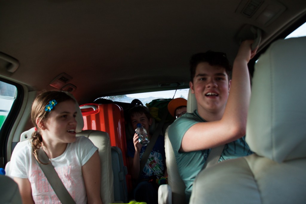 We had one day to spend in Fiji, so we hired a car in which to do it.  It was tight with six people and they're accompanying luggage, but we managed it.